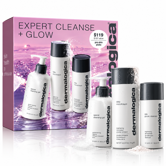 Dermalogica cleanse + glow set + free gift