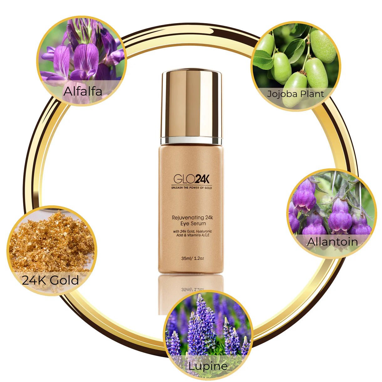 GLO24K Rejuvenating 24K Eye Serum 1.2 oz