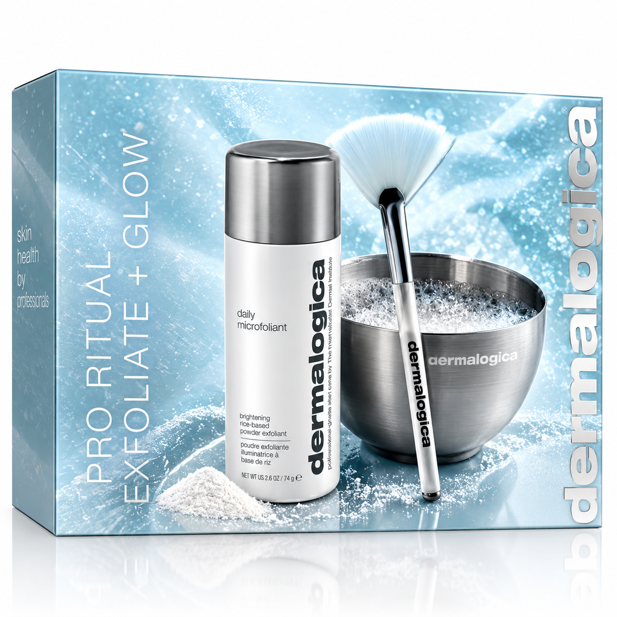 Dermalogica pro ritual: exfoliate + glow set (limited-edition full-size + 2 pro tools) + free gift
