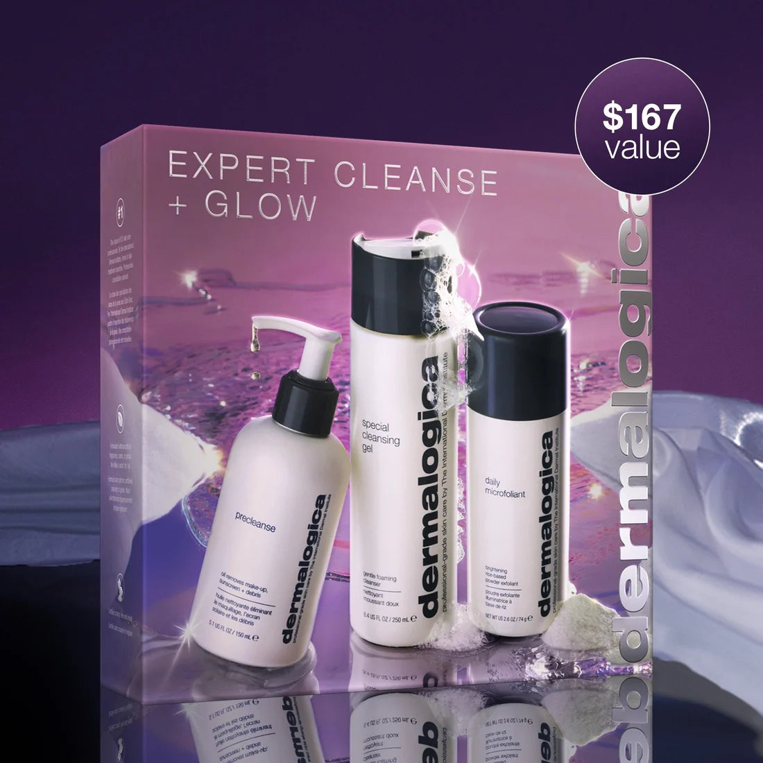 Dermalogica cleanse + glow set + free gift
