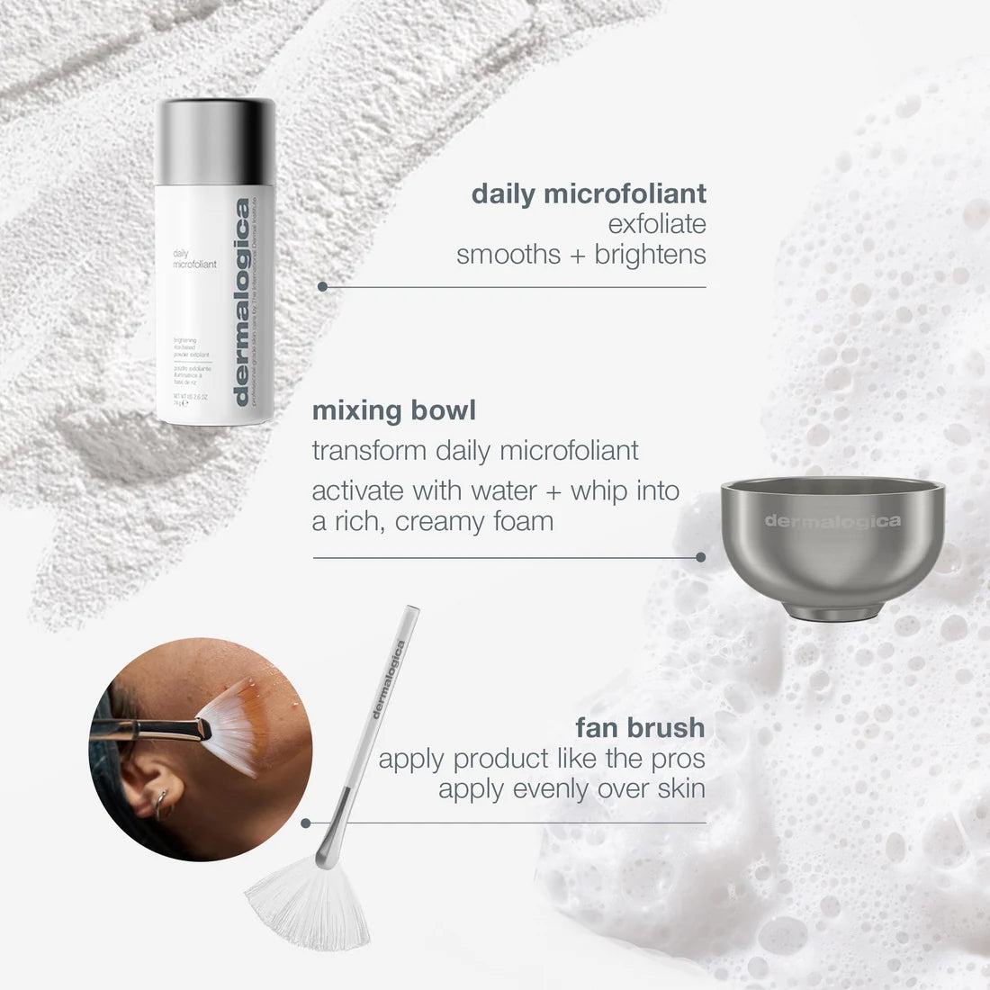 Dermalogica pro ritual: exfoliate + glow set (limited-edition full-size + 2 pro tools) + free gift