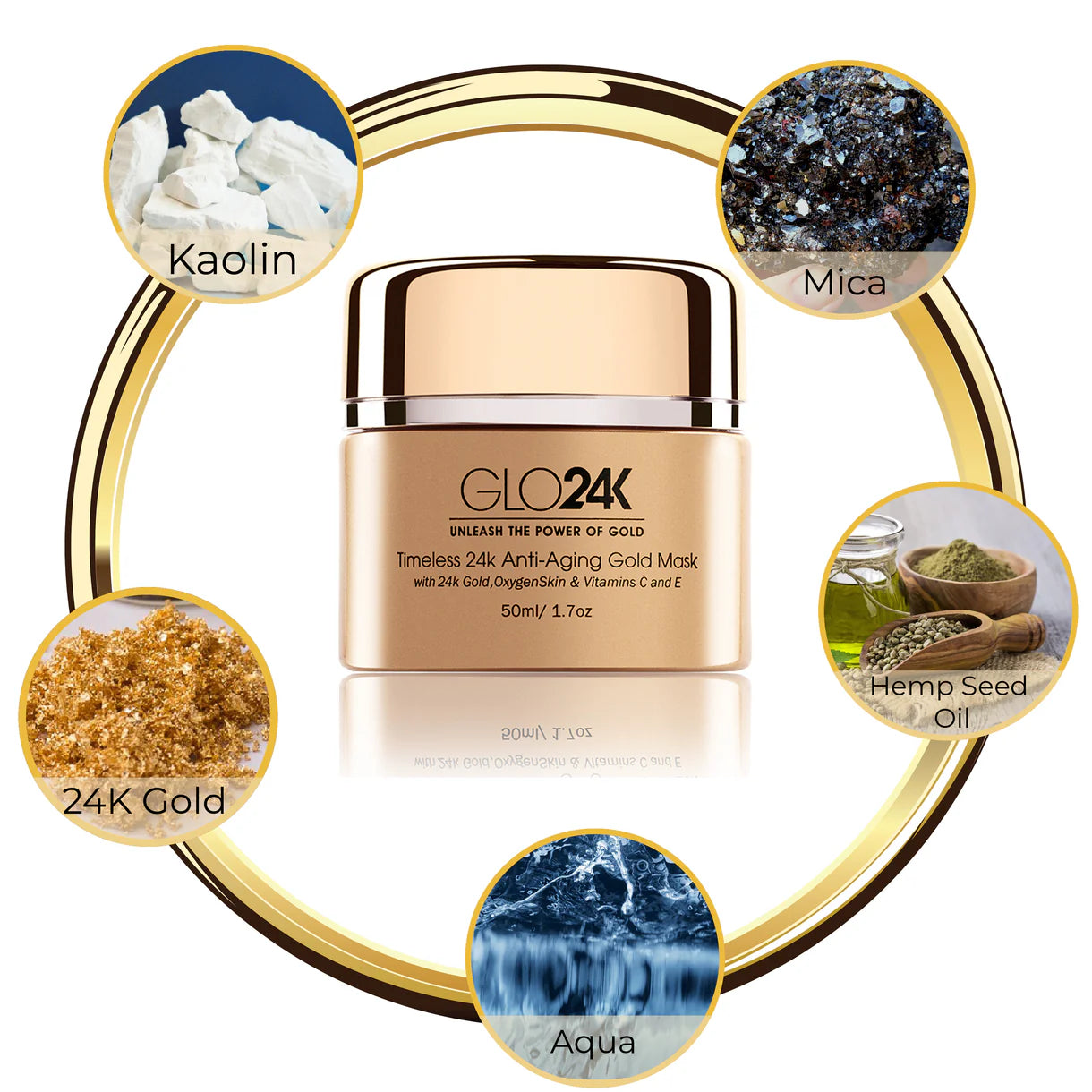GLO24k anti-aging gold mask