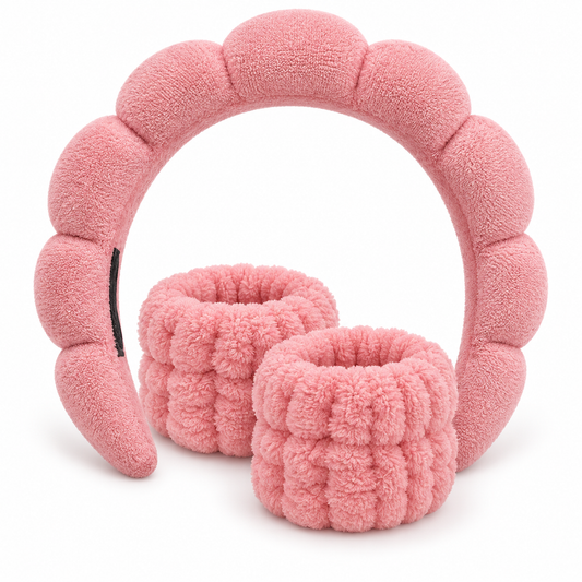 Plush Terry Cloth Spa Headband 3 piece