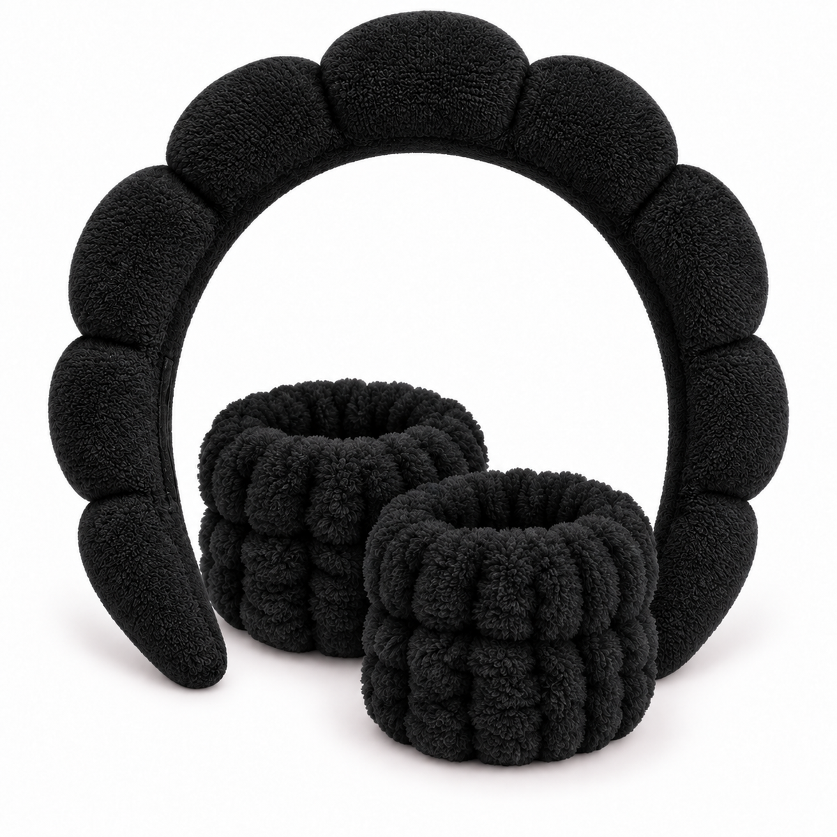 Plush Terry Cloth Spa Headband 3 piece